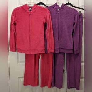 IDEOLOGY Girls 4PC (2 OUTFITS) Size Youth M(Tops) Youth L(Pants) Pink & Prpl EUC